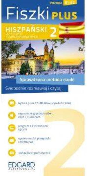 Hiszpański Fiszki PLUS dla średnio zaawansowanych. Poziom B1-B2
