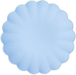 Talerzyki plastikowe błękitne 22 x 22cm 4szt