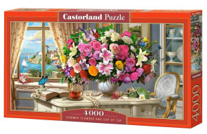 Puzzle 4000. Summer Flowers and Cup of Tea
