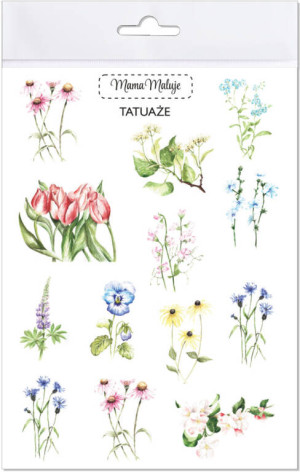 Tatuaże zmywalne. Kwiaty