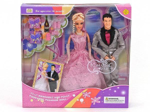 Lalki 29cm para w strojach balowych