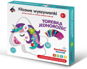 Filcowe wyszywanki - torebka jednorożec