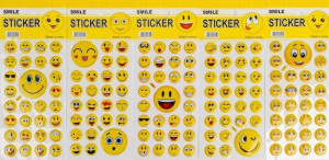 Naklejki Smile wypukłe (6szt)