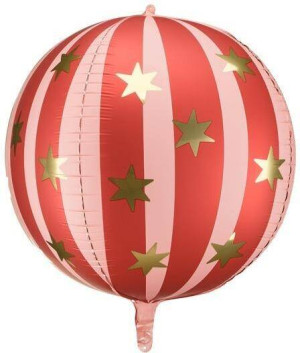 Balon foliowy Piłka w gwiazdki 75cm czerwony