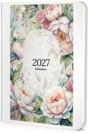 Kalendarz 2027 A6 Photo Mat Tygodnio. Biały kwiaty