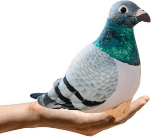 Gołąb grzywacz szary pluszowy 20cm
