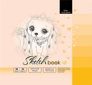 Sketchbook. Szkicownik 48 kartek. 200 x 200 mm