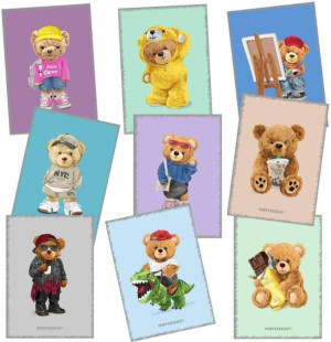 Zeszyt Teddies. A5/60K kratka. 9 sztuk