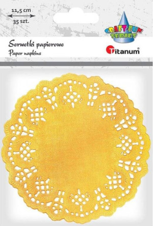Serwetki papierowe okrągłe 11,5cm złote