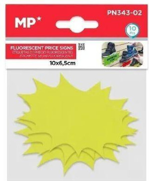 Etykiety cenowe fluorescencyjne żółte 100x65mm