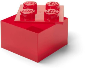 LEGO(R) pojemnik klocek czwórka transparentny czerw.