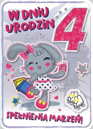 Karnet. 4 urodziny. GM-688