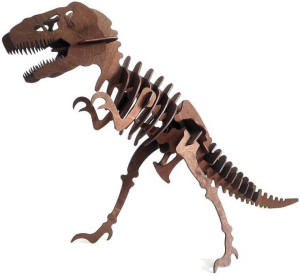 Puzzle drewniane 3D. Szkielet T-Rexa