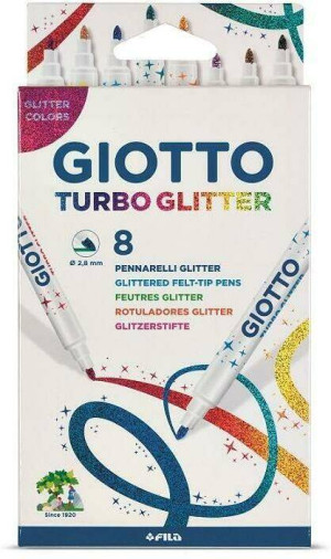 Pisaki Turbo Glitter 8 kolorów