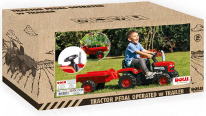 DOLU traktor na pedały z przyczepą czerwony 8153