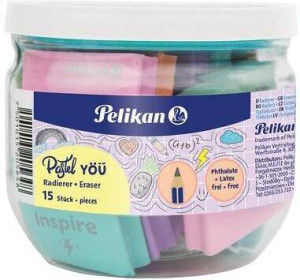 Gumka do ścierania pastel mix (15szt) PELIKAN