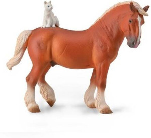 Draft Horse with cat