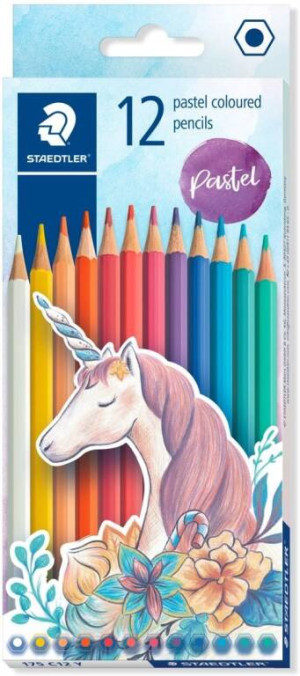 Kredki sześciokątne Pastel 12 kolorów STAEDTLER