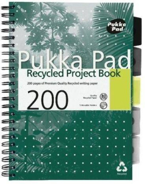 Kołozeszyt Pukka Pad A4 Project Book z recyklingu zielony
