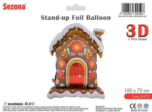 Balon Boże Narodzenie Dom z piernika 100x72cm