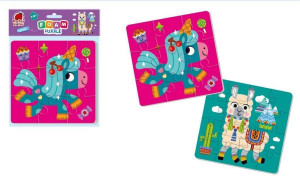 Piankowe puzzle 2w1. Jednorożec i lama