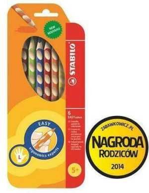 Kredki Easycolors dla leworęcznych 6 kolorów