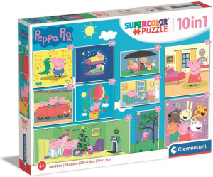 Puzzle 10w1 Super Kolor Świnka Peppa
