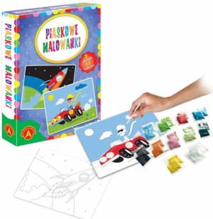 Piaskowe malowanki - Auto i Rakieta
