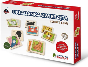 Układanka zwierzęta kolory i cienie