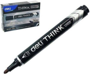 Marker permanentny okrągły 1,5mm czarny (12szt)