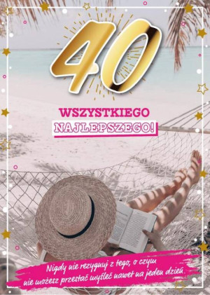 Karnet. 40. Wszystkiego najlepszego!
