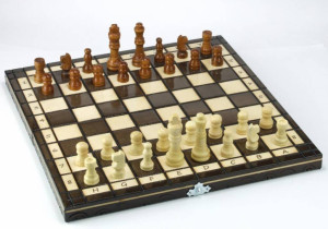 Szachy drewniane klasyczne 31 cm