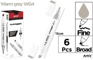 Marker Chromax z 2 końcówk. warm grey WG4