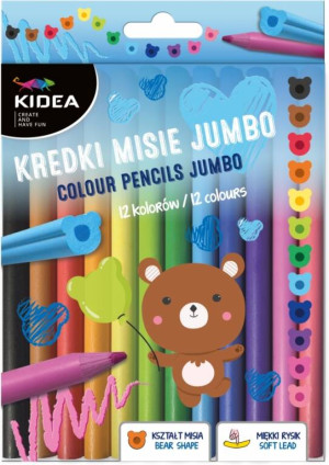 Kredki Misie Jumbo. 12 kolorów