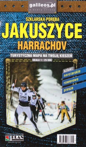 Jakuszyce, Harrachov. Mapa kieszonkowa 1:25 000