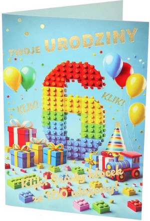 KARNET URODZINY 6 B6 Z KOP NER A-041 FOL