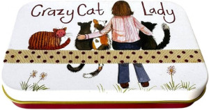 Puszka średnia prostokąt Crazy Cat Lady Kociara