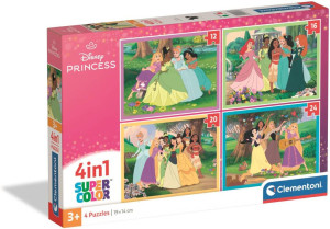 Puzzle 4 w 1 Super Color. Disney Princess
