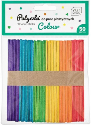 Patyczki do prac plastycznych. Kolor 113mm, 50 sztuk