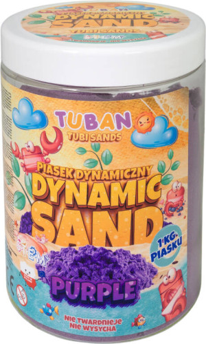 Piasek dynamiczny 1kg. Fioletowy