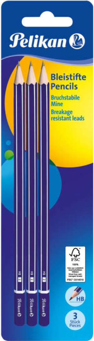 Ołówek Pelikan GP HB, 3 sztuki