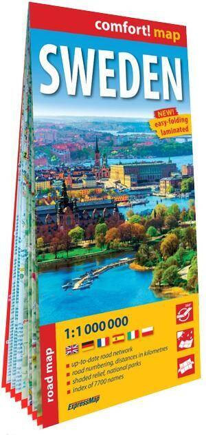 Sweden. Mapa samochodowa 1:1 000 000