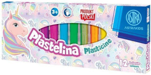 Plastelina 12 kolorów. Jednorożec
