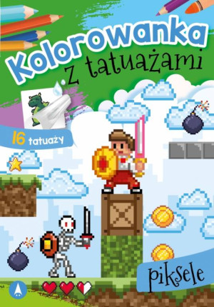 Piksele. Kolorowanka z tatuażami