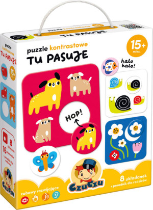 CzuCzu. Tu pasuje. Puzzle kontrastowe. 15m+