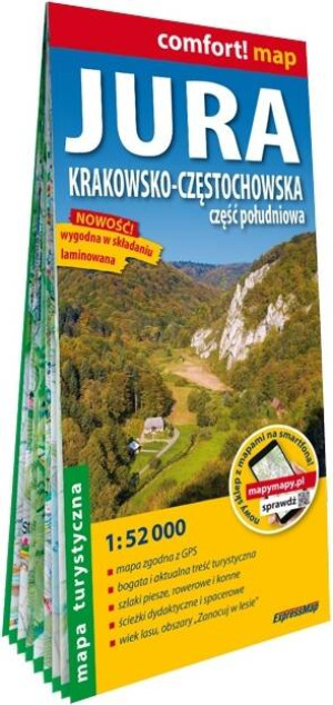 Mapa turystyczna. Jura Krakowsko Częstochowska 2
