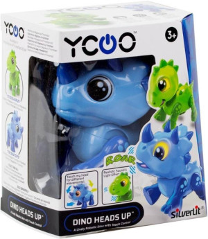 Robot Dino Heads Up niebieski