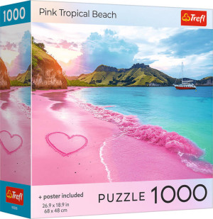 Puzzle 1000 USA Collection: Pink Beach TREFL