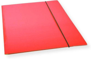 Teczka A4 z gumką lakier czerwona 300gsm (10szt)