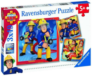 Ravensburger. Puzzle 3x49. Strażak Sam na ratunek